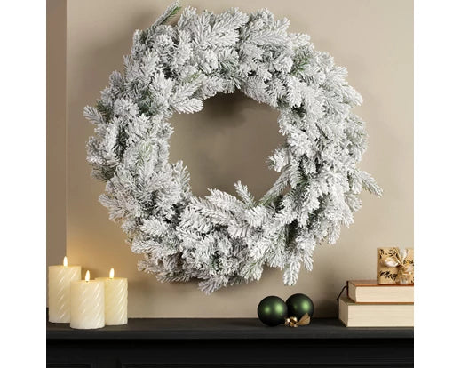 Grandis Snowy Wreath 80cm