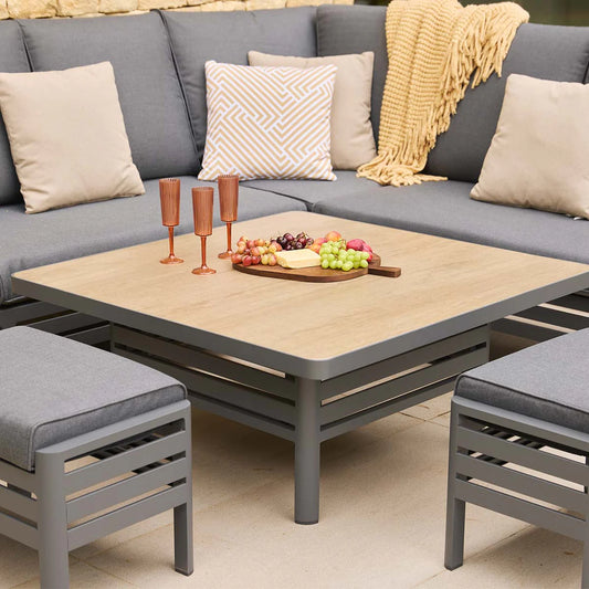 MONZA SQUARE MODULAR SET WITH ADJUSTABLE TABLE