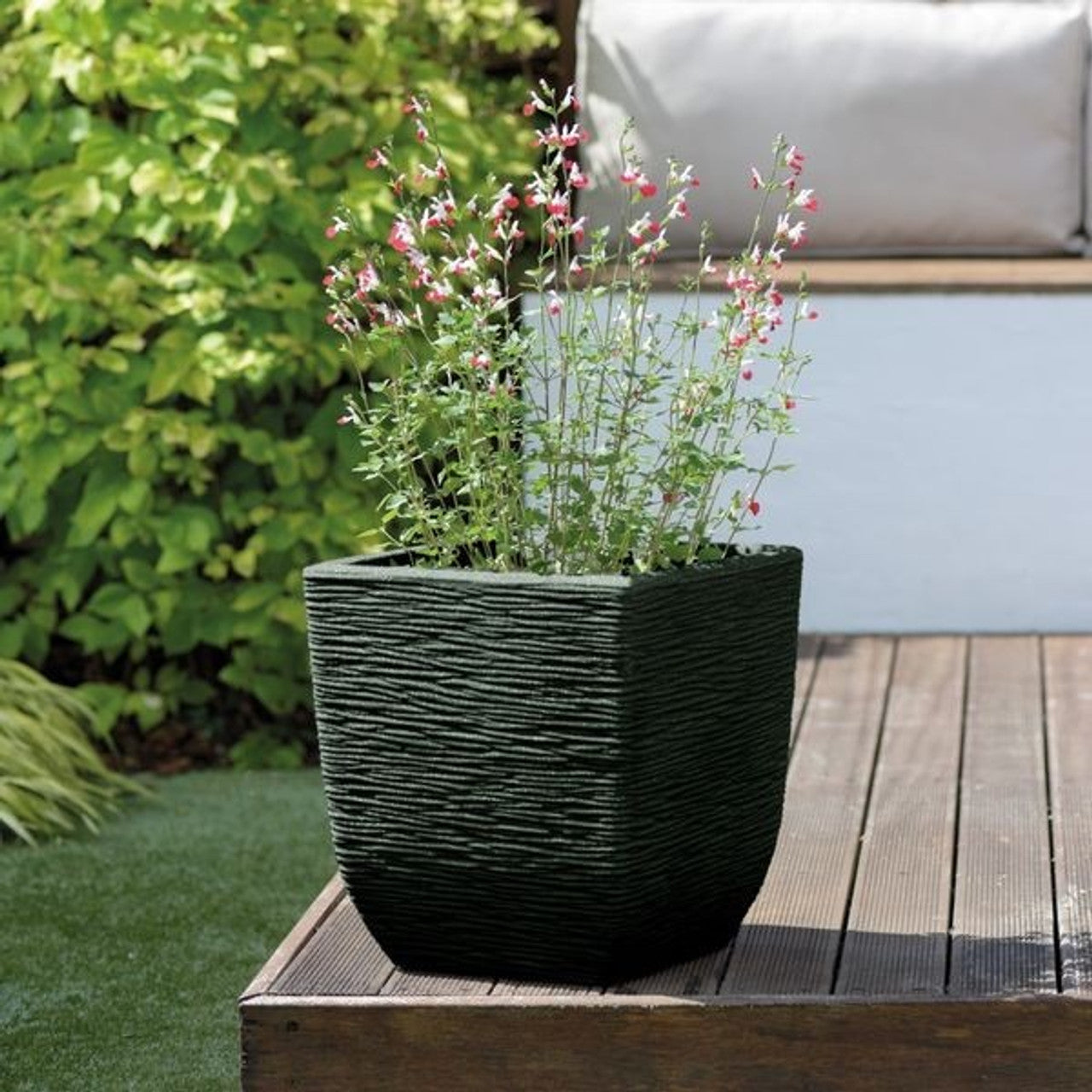 Cotswold Planter 38cm Square Marble Green