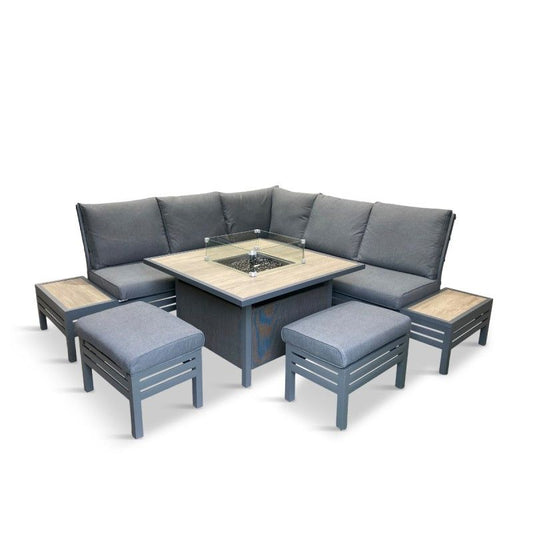 MONZA MODULAR DINING SET WITH GAS FIREPIT
