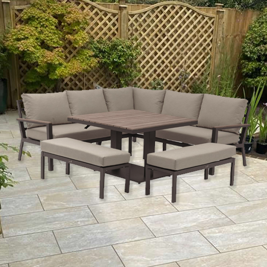 FLORENCE SOFA ADJUSTABLE SET WITH 2 BENCHES