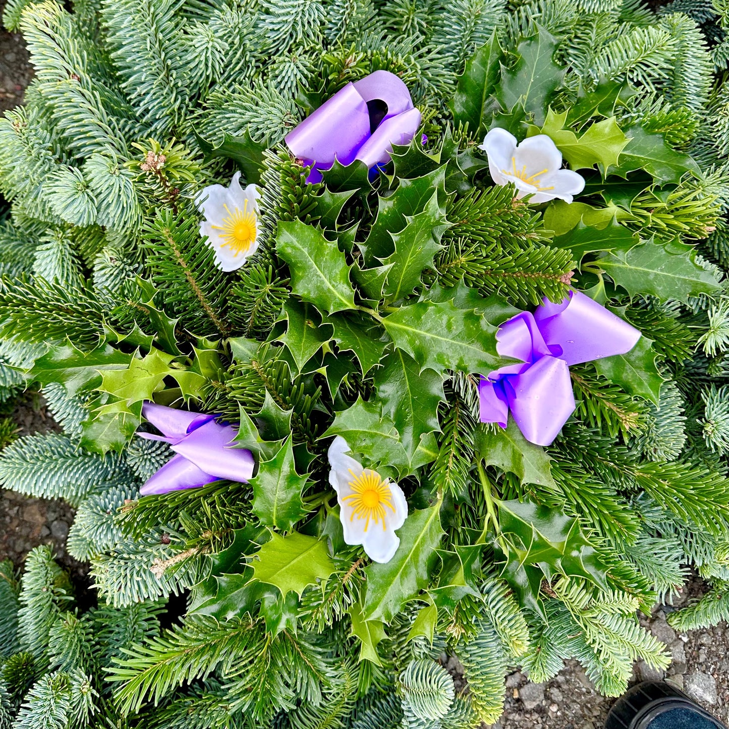 Ribbon & Flower Wreath