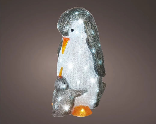 LED penguin with baby