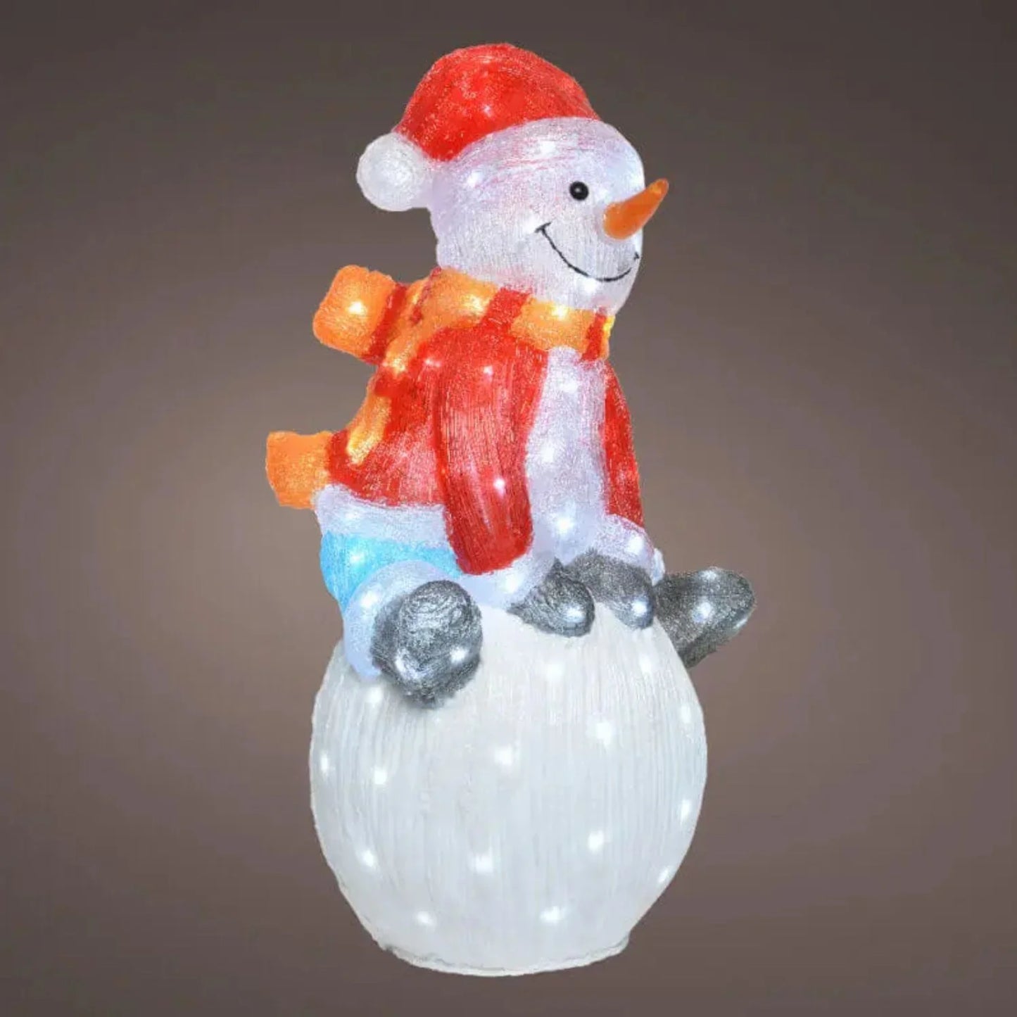 LED snowman on snowball