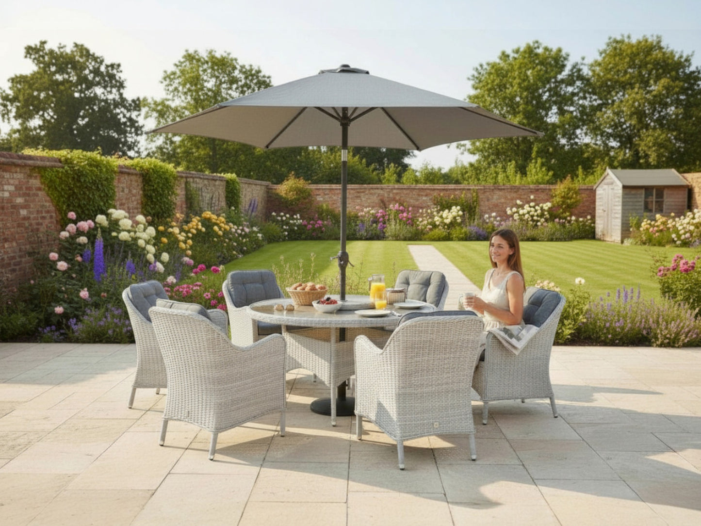 CANNES 6 SEAT DINING SET