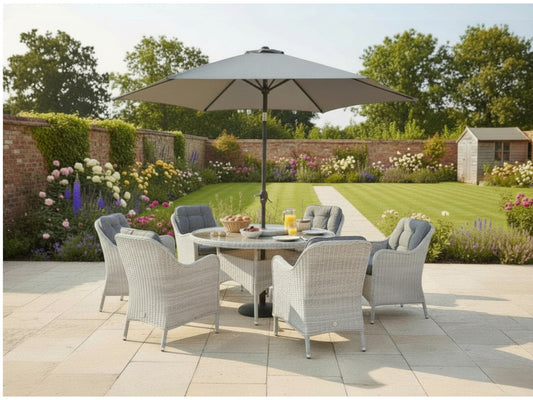 CANNES 6 SEAT DINING SET