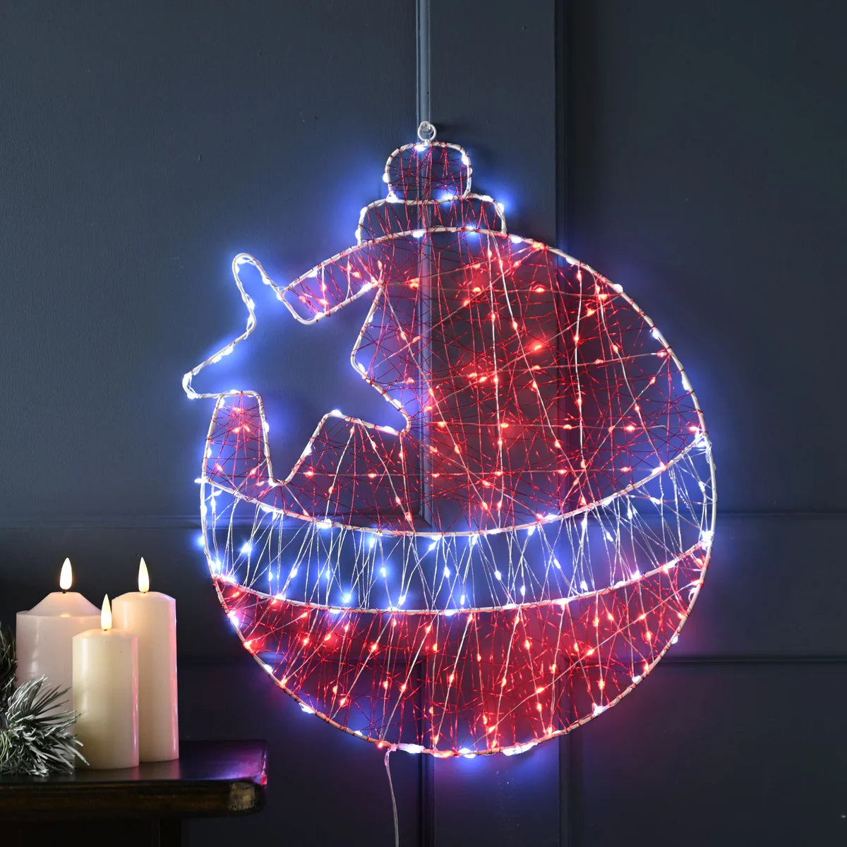 50cm Red Bauble Dewdrop Wall Light