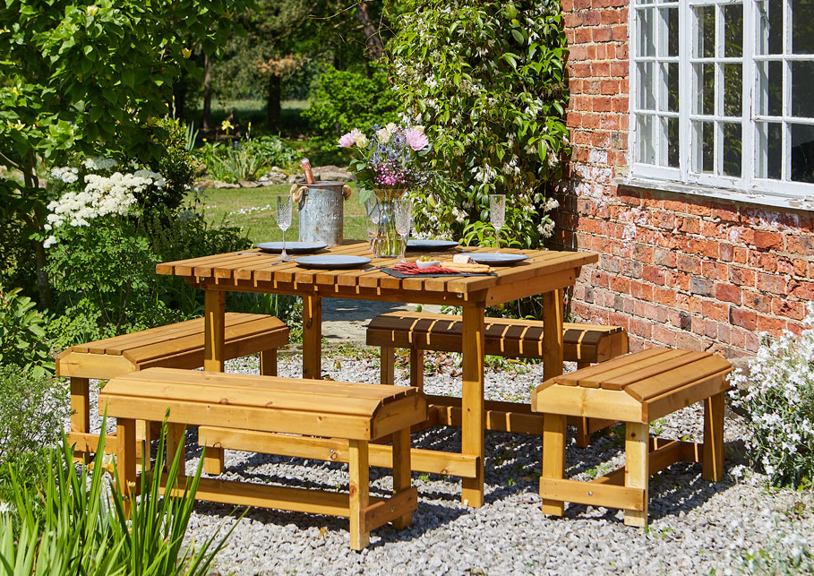 Coxwald Table & Bench Set