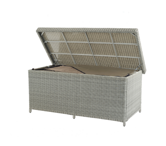 Chedworth Dove Grey Rattan Large Cushion Box with Liner