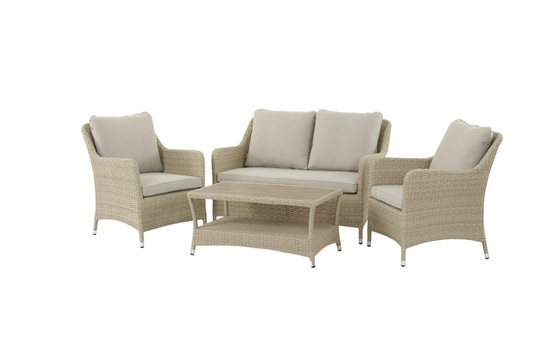 TETBURY DEUXE 2 SOFA 2 CHAIR TABLE NUTMEG