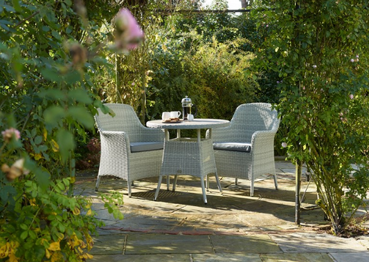 TETBURY 80CM ROUND BISTRO SET CLOUD