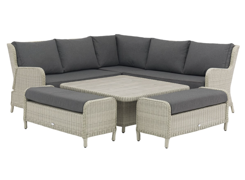 CHEDWORTH SQUARE SOFA ADJUSTABLE TABLE DOVE GREY