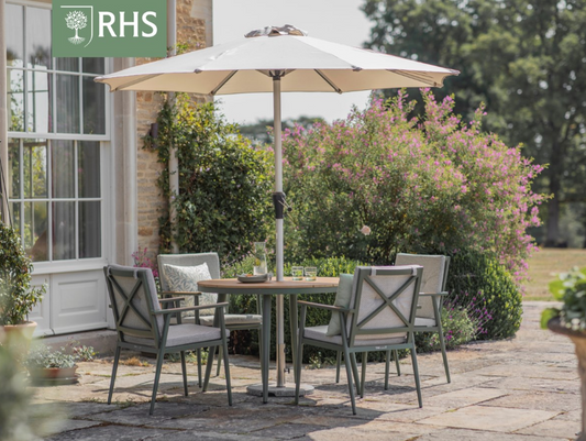 WISLEY SAGE 4 SEAT ROUND DINING SET