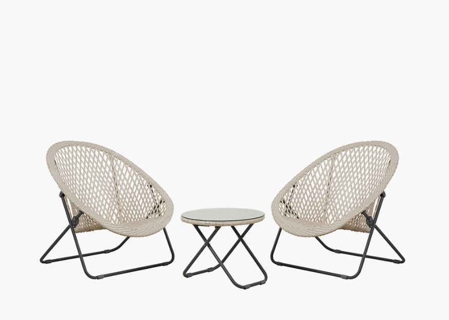 Tobs Outdoor Cream Loungers Set