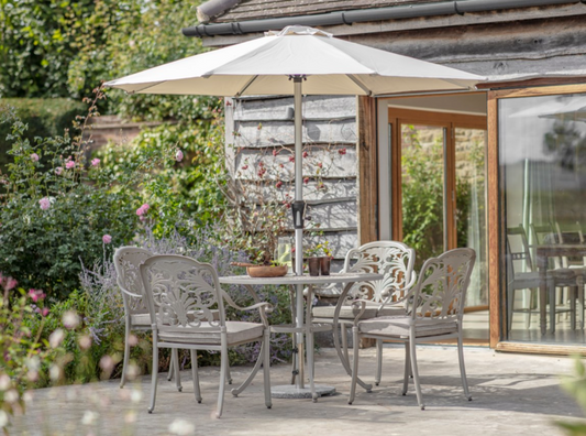 VENICE STONE 4 SEAT ROUND SET