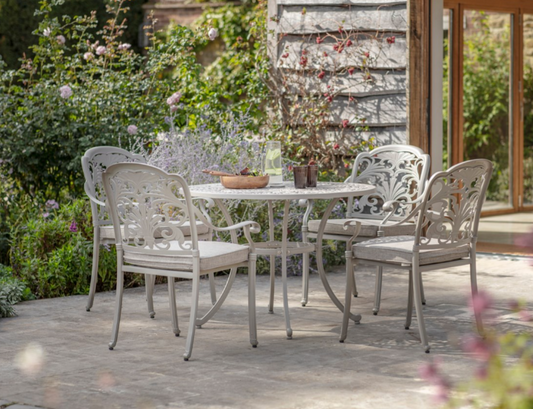VENICE STONE 4 SEAT ROUND SET