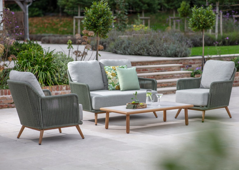 COMO FERN GREEN 2 SEAT SOFA SET