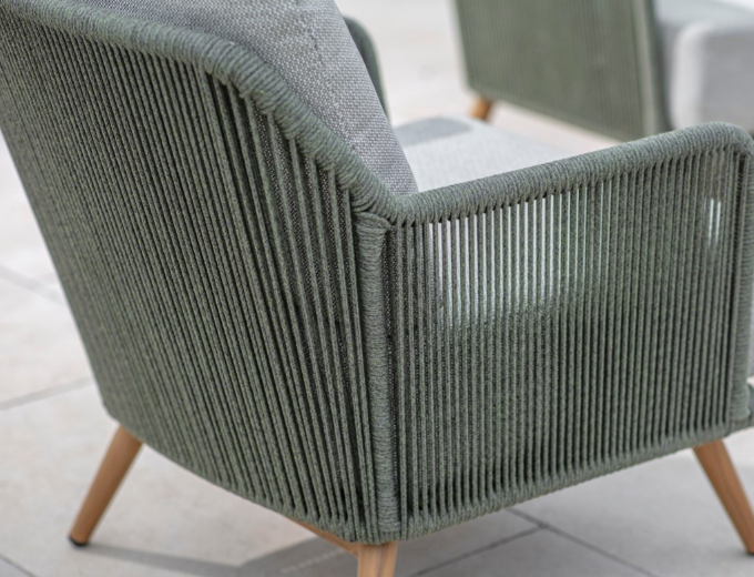 COMO FERN GREEN 2 SEAT SOFA SET