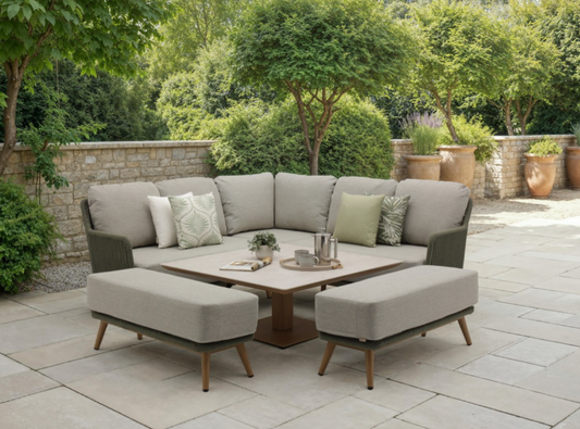 COMO FERN SQAURE SOFA ADJ TABLE