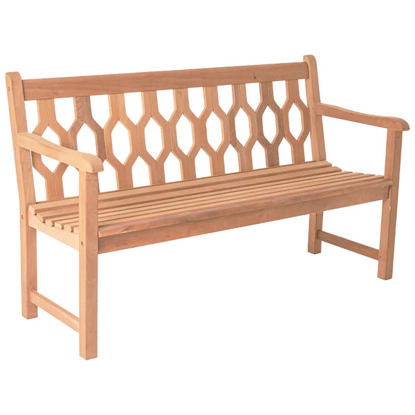 MAHOGANY LATTICE BENCH 3 SEAT