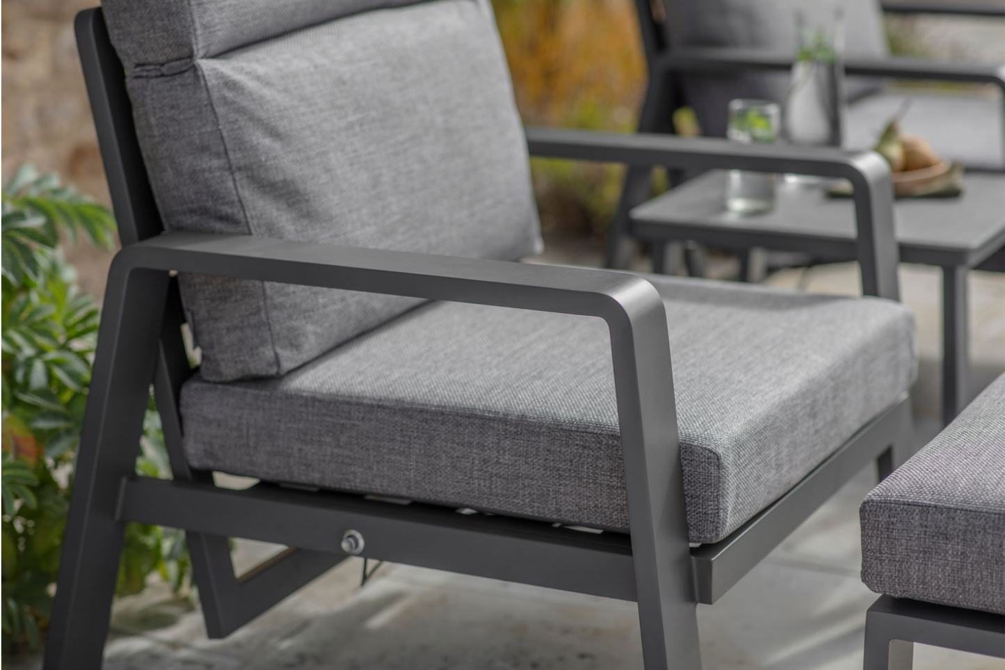 PRAGUE ANTHRACITE RECLINING CHAIRS & FOOTSTOOLS